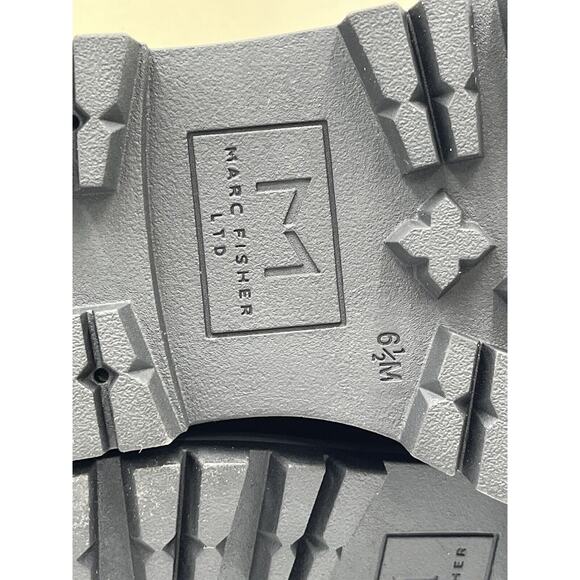 Marc Fisher Womens Pierson Lug Sole Combat Boot Leather/ Shearling Fur 6.5M New - Picture 12 of 16